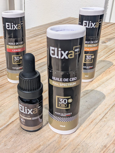 Huile de CBD ELIXA 30% : CHANVRE : NATUREL Le Club CBD